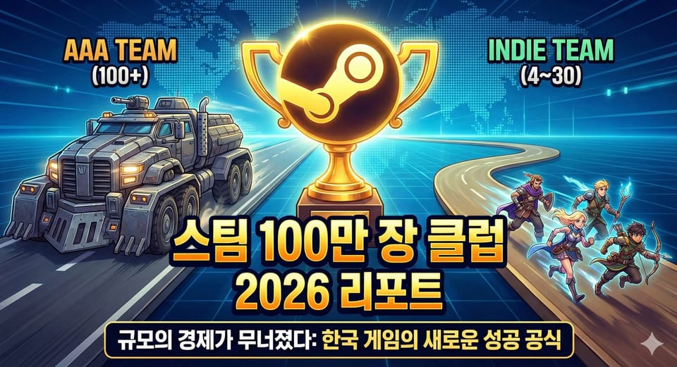 [2026 게임 산업 리포트] '스팀(Steam) 100만 장' 클럽에 가입한 한국 게임들: 규모의 경제가 무너졌다